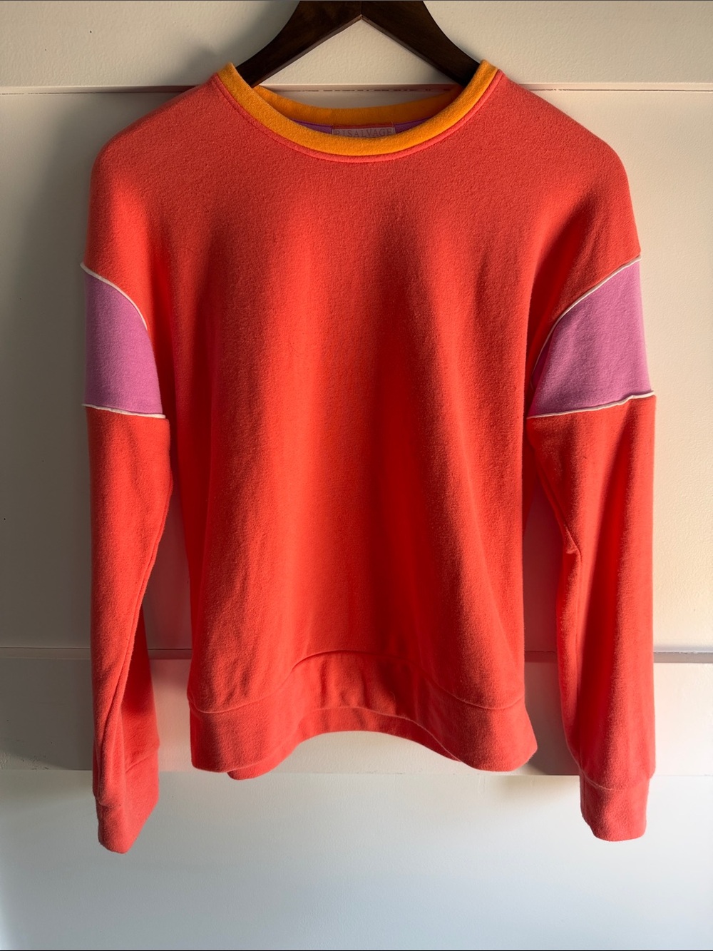 PJ Salvage Coral Top with Peach Trim